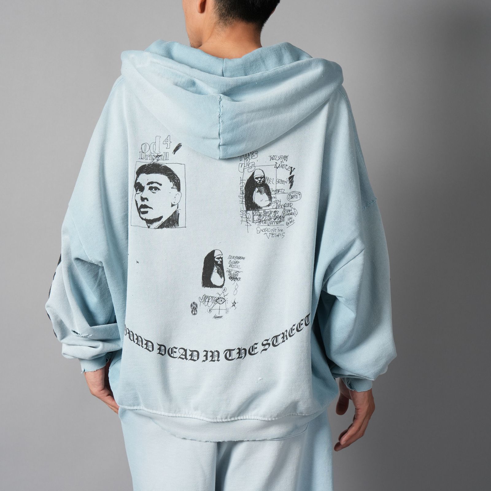 BOBBY DIRSCOLL HOODED SWEATSHIRT  / フーディー・パーカー (ベイビーブルー)