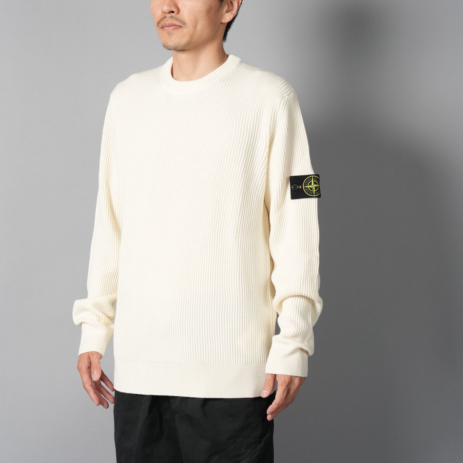 【ラスト1点】5100053 / FULL RIB RWS WOOL / ニットセーター (アイボリー)
