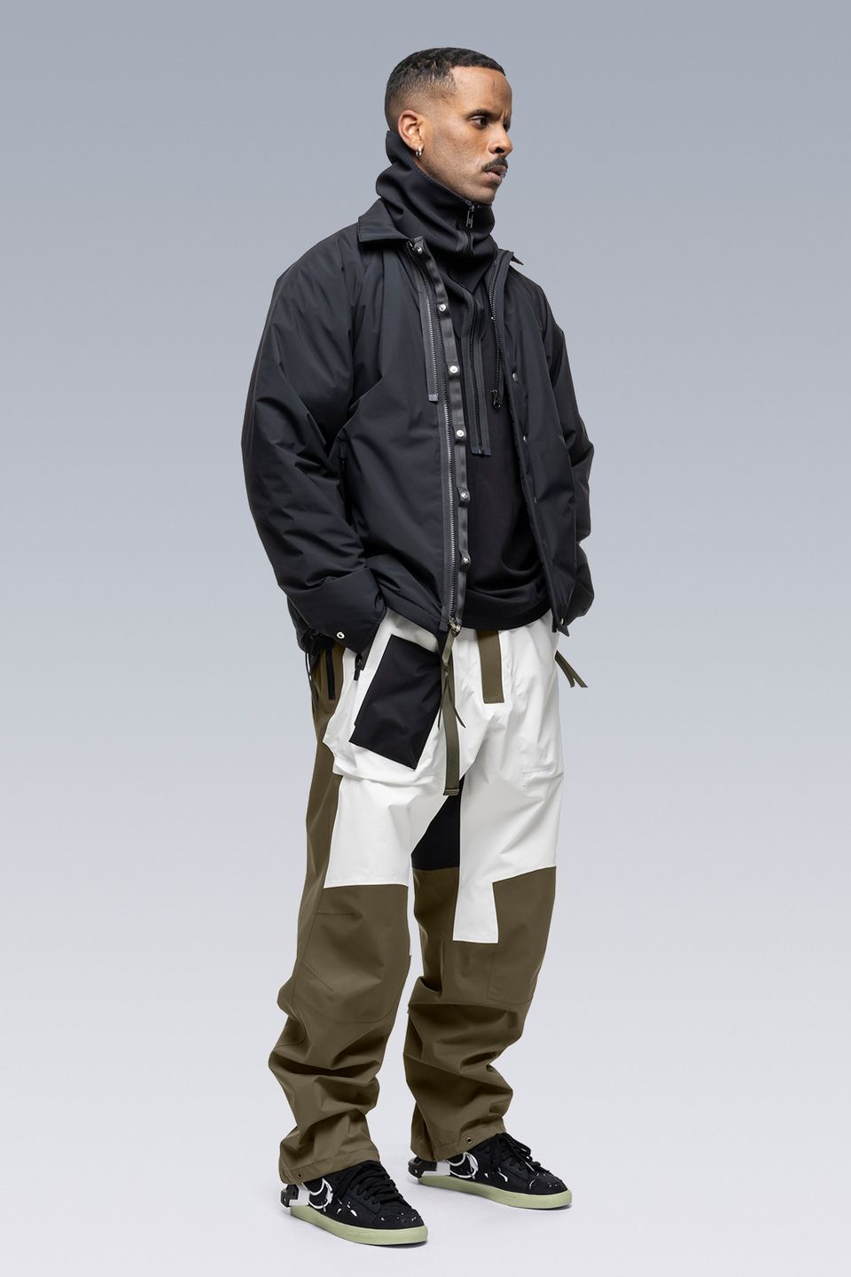 【ラスト1点】NG4-SS / Modular Zippered schoeller  3XDRY WB-400 Neck Gaiter / ネックゲイター [ストレッチ入り] (ブラック)