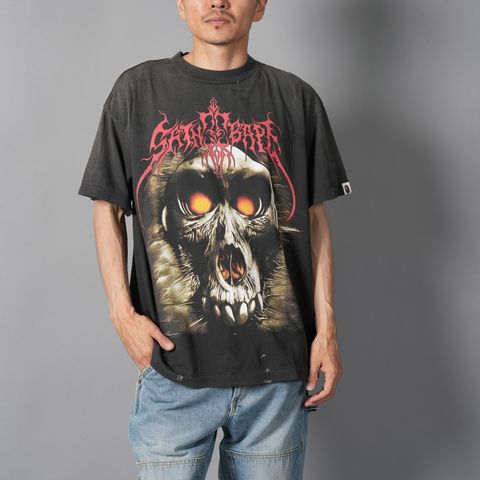 【コラボ】SM-HR1-0000-C37 / BAPE_SS TEE / SAINT BAPE / BLACK / Tシャツ (ブラック)