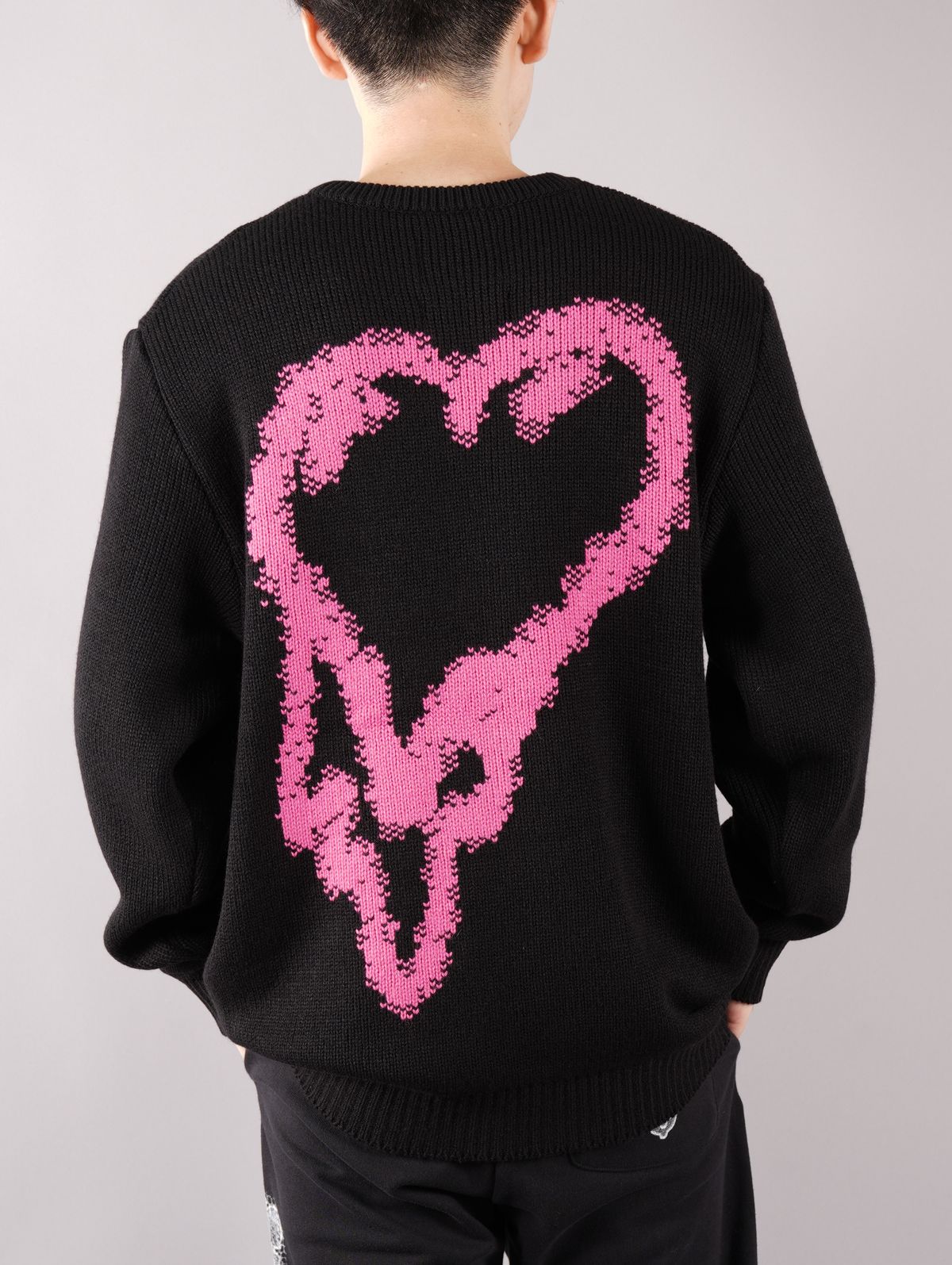 ラスト1点 / NOWLETS FUCK KNIT SWEATER / ナウレッツ ファック ニット セーター (ブラック)