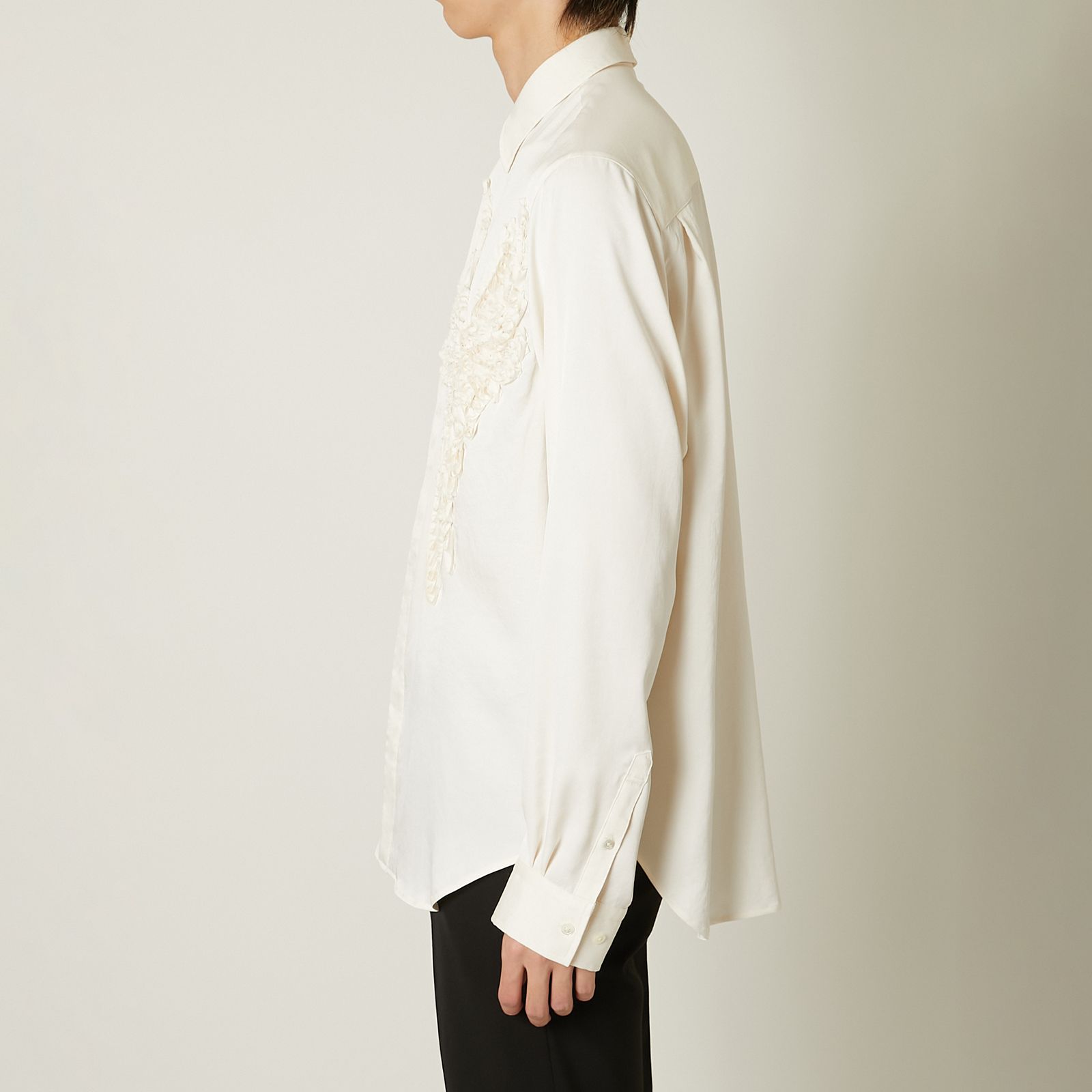【ラスト1点】BIRD EMBROIDERY SHIRTS / バード エンブロイダリー シャツ (ホワイト)