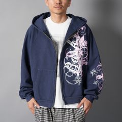 LEXI, zip up / ジップアップパーカー (ネイビーブルー)