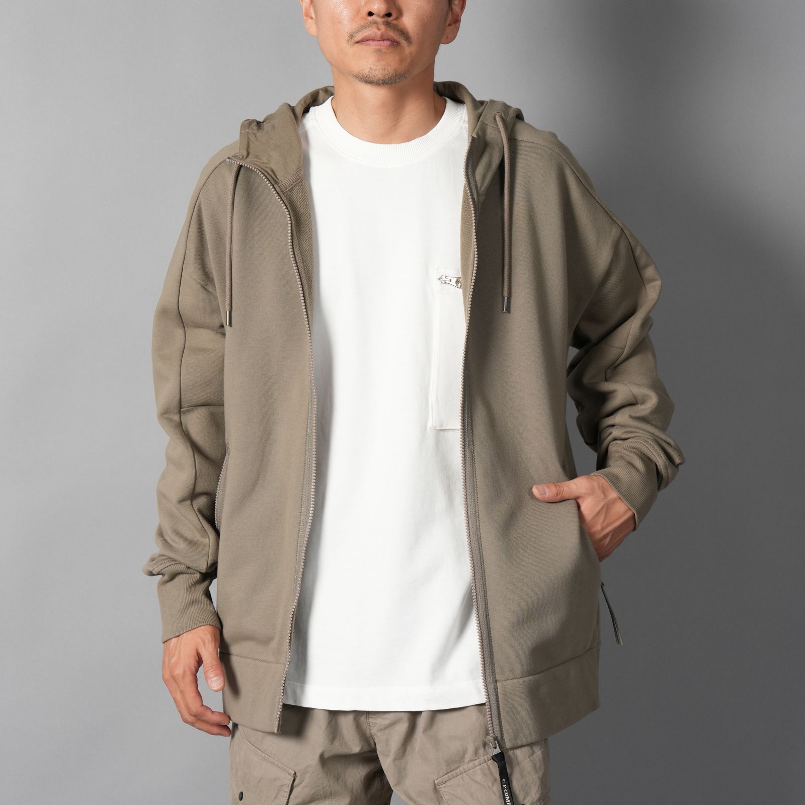 Diagonal Raised Fleece Goggle Zip Sweatshirt / ジップフーディー (フォールンロック)
