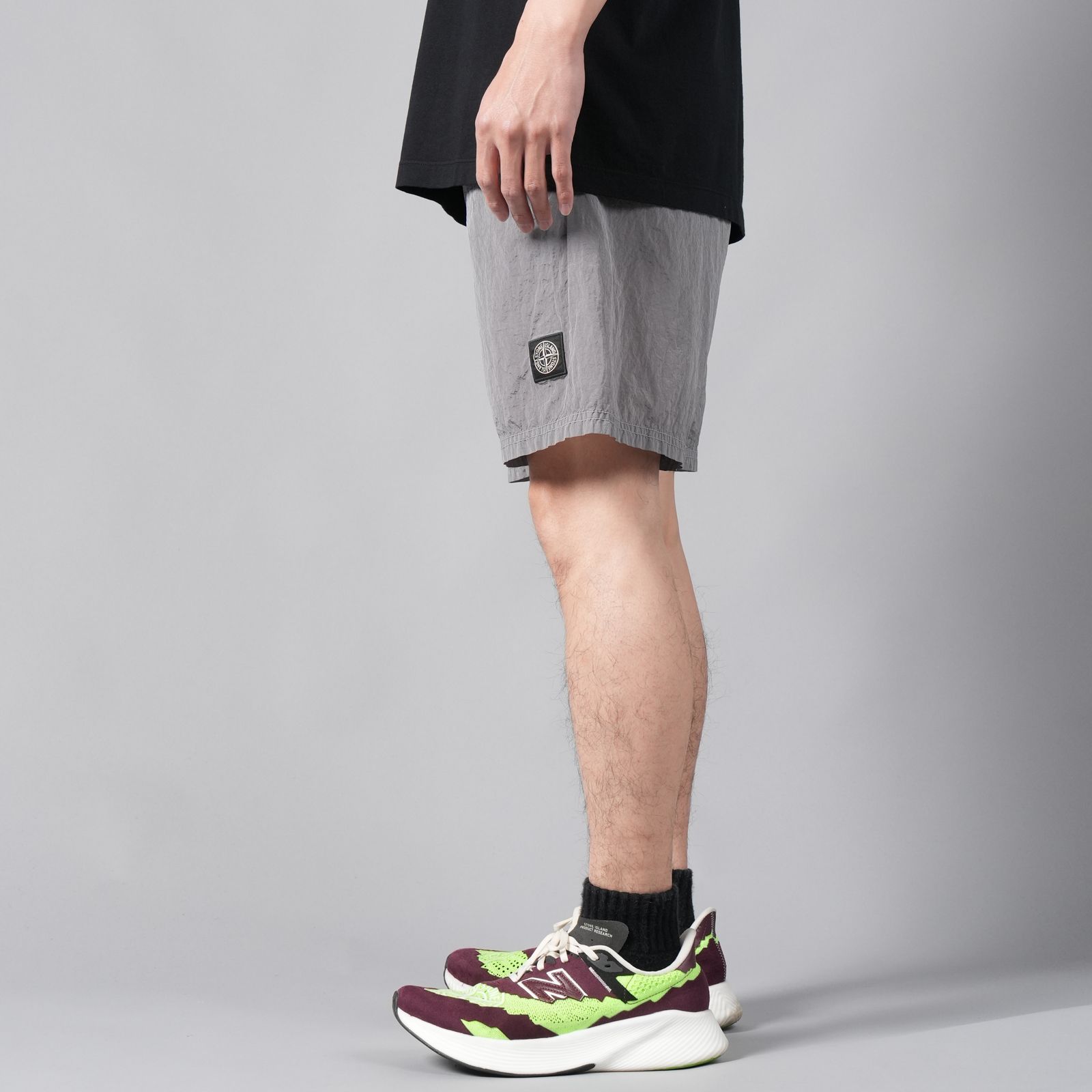 【ラスト1点】B0943 NYLON METAL SWIM PANTS / ナイロンメタル バミューダ スイムパンツ [水陸両用] [ナイロンメタル] (グレー)