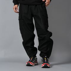 3100021 WOOL NYLON FLANNEL_STONE ISLAND GHOST / カーゴパンツ (ブラック)