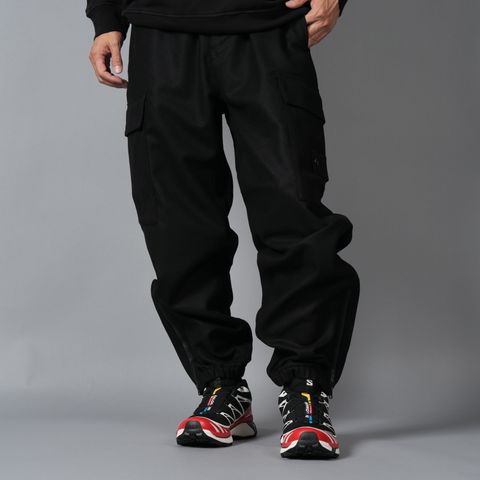 3100021 WOOL NYLON FLANNEL_STONE ISLAND GHOST / カーゴパンツ (ブラック)