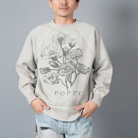 【ラスト1点】SM-YS1-0000-032 / CREW SWT / FLOWER / GRAY /  トレーナー・スウェット  (グレー)