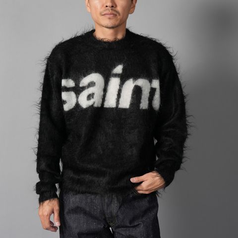 SM-MK1-0000-055 / MOHAIR CREW KNIT / SAINT / BLACK / ニット  (ブラック)