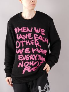 ラスト1点 / NOWLETS FUCK KNIT SWEATER / ナウレッツ ファック ニット セーター (ブラック)