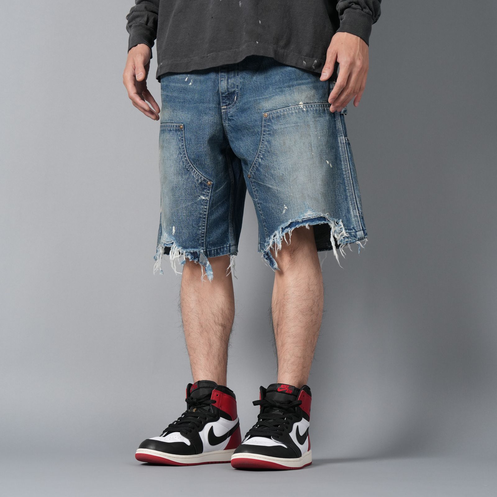 【ラスト1点】SM-HR8-0000-073 / DOUBLE KNEE SHORTS / BLUE / ダブルニーショーツ (ブルー)