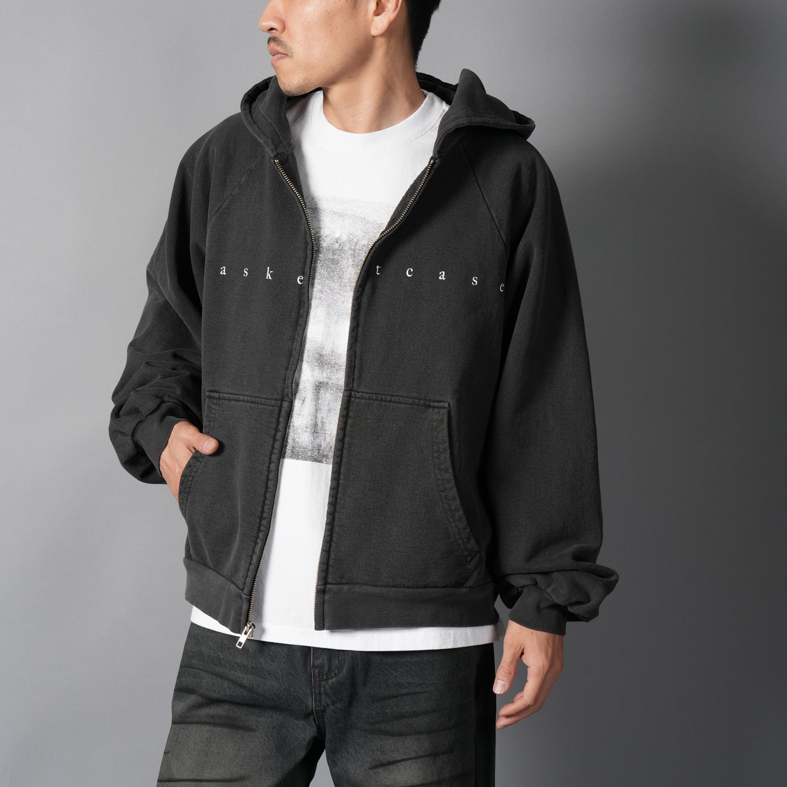 ANTENNAE, zip up / ジップアップパーカー (ヴィンテージブラック)