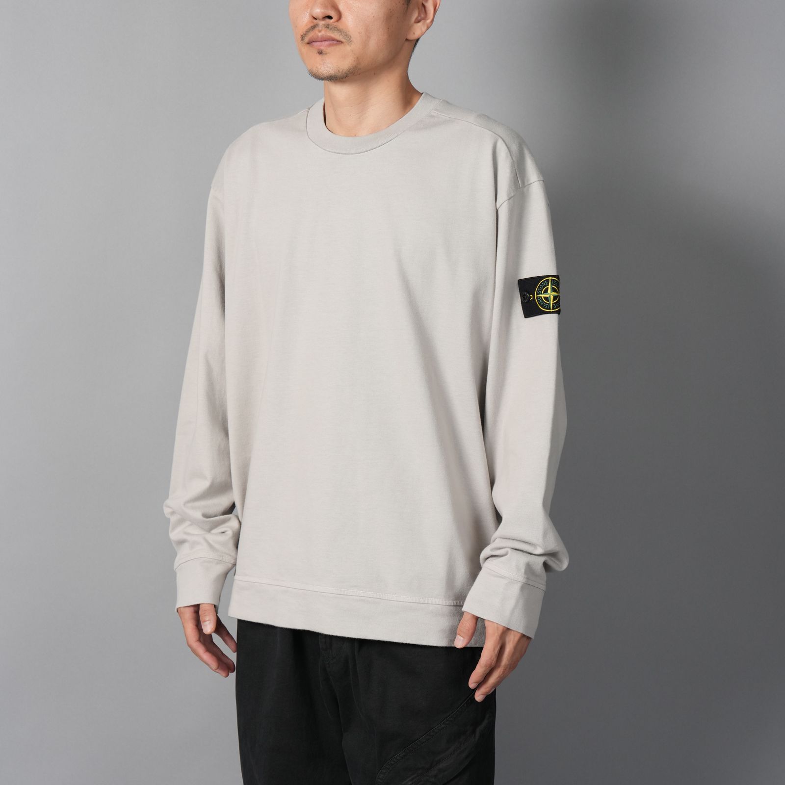 【定番アイテム】 6100075 /  HEAVY COTTON JERSEY GARMENT DYED / ヘヴィー コットン ジャージー / ガーメントダイ / クルーネックスウェット  (パールグレー)