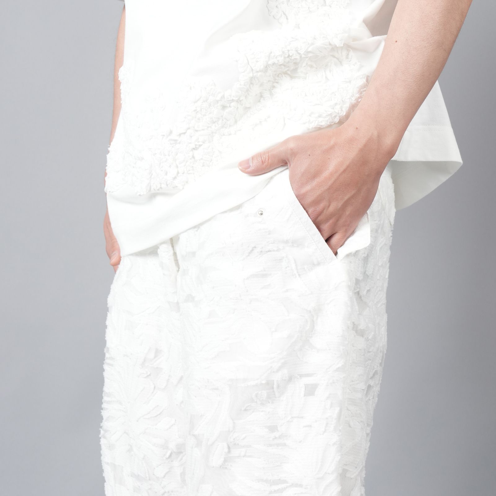 TAAKK - 【ラスト1点】 CUT JACQUARD PARACHUTE PANTS / カット