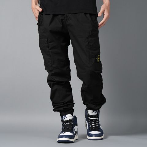 【再入荷】【定番アイテム】 3100031 STRETCH COTTON TELA 'PARACADUTE' GARMENT DYED / ストレッチコットン カーゴパンツ / [ガーメントダイ][ストレッチ入り]  (ブラック)