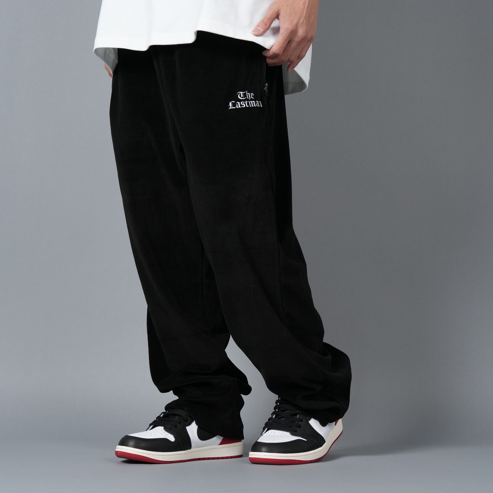 【ラスト1点】VELOUR TRACK PANTS / ベロア トラックパンツ (ブラック)