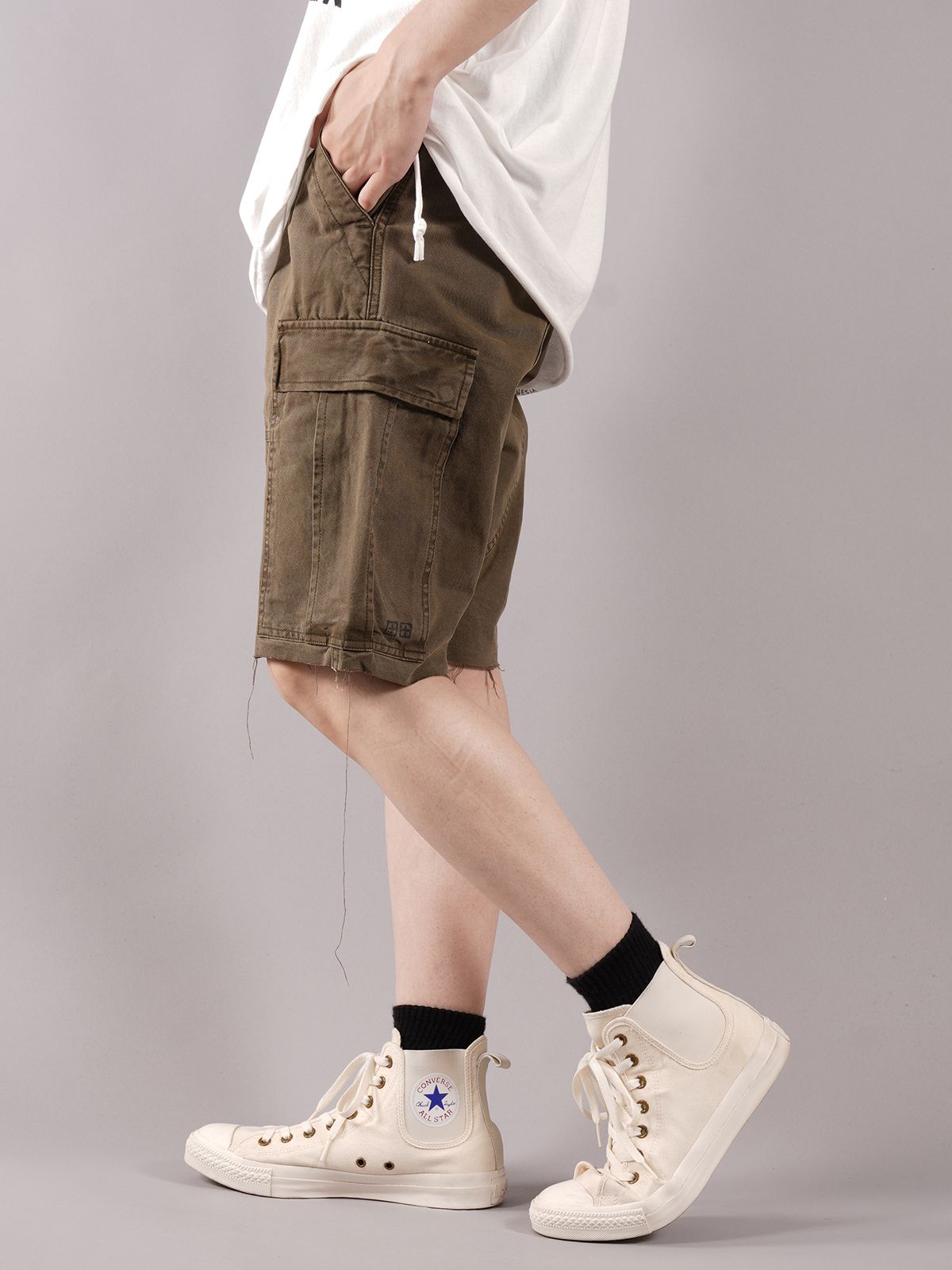 【ラスト1点】 RAWS CARGO SHORT - カーゴショーツ (カーキ)