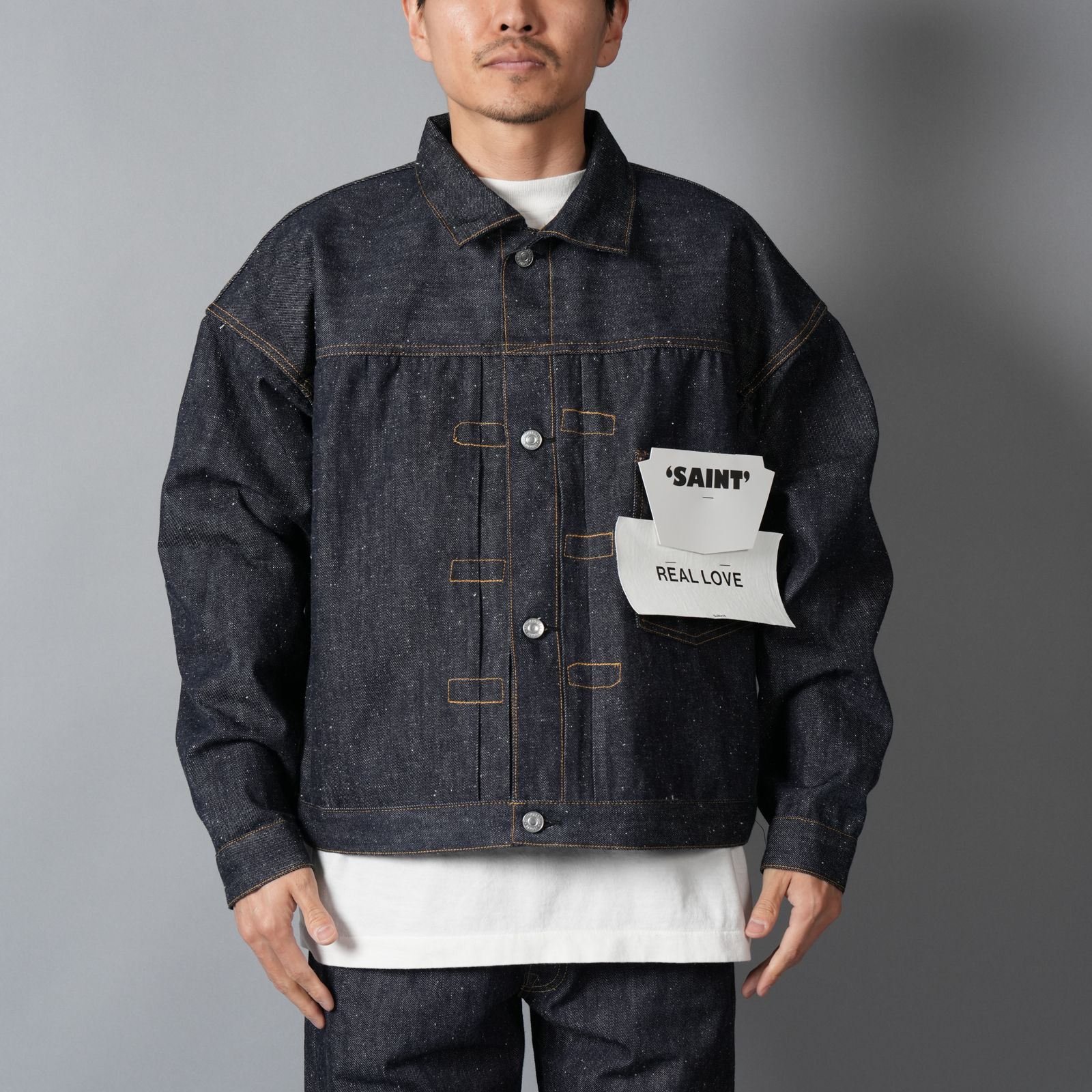 【残りわずか】【コラボ】SM-MK8-0000-C45 / BBJ_DENIM JACKET / REGID / BLUE / ベルベルジン デニムジャケット (リジッド)(ブルー)