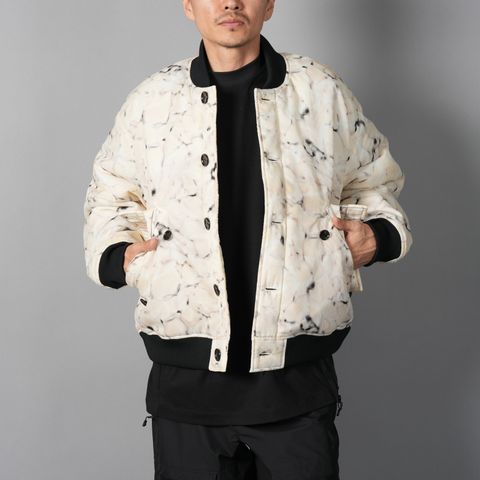WR REAMIDE DOBBY FLIGHT JACKET  / フライトジャケット (マーブルベージュ)