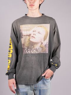 ラスト1点 / SM-A22-0000-075 / DB_LS TEE / HUNKY DORY/BLK / デヴィッドボウイ カットソー  (ブラック)
