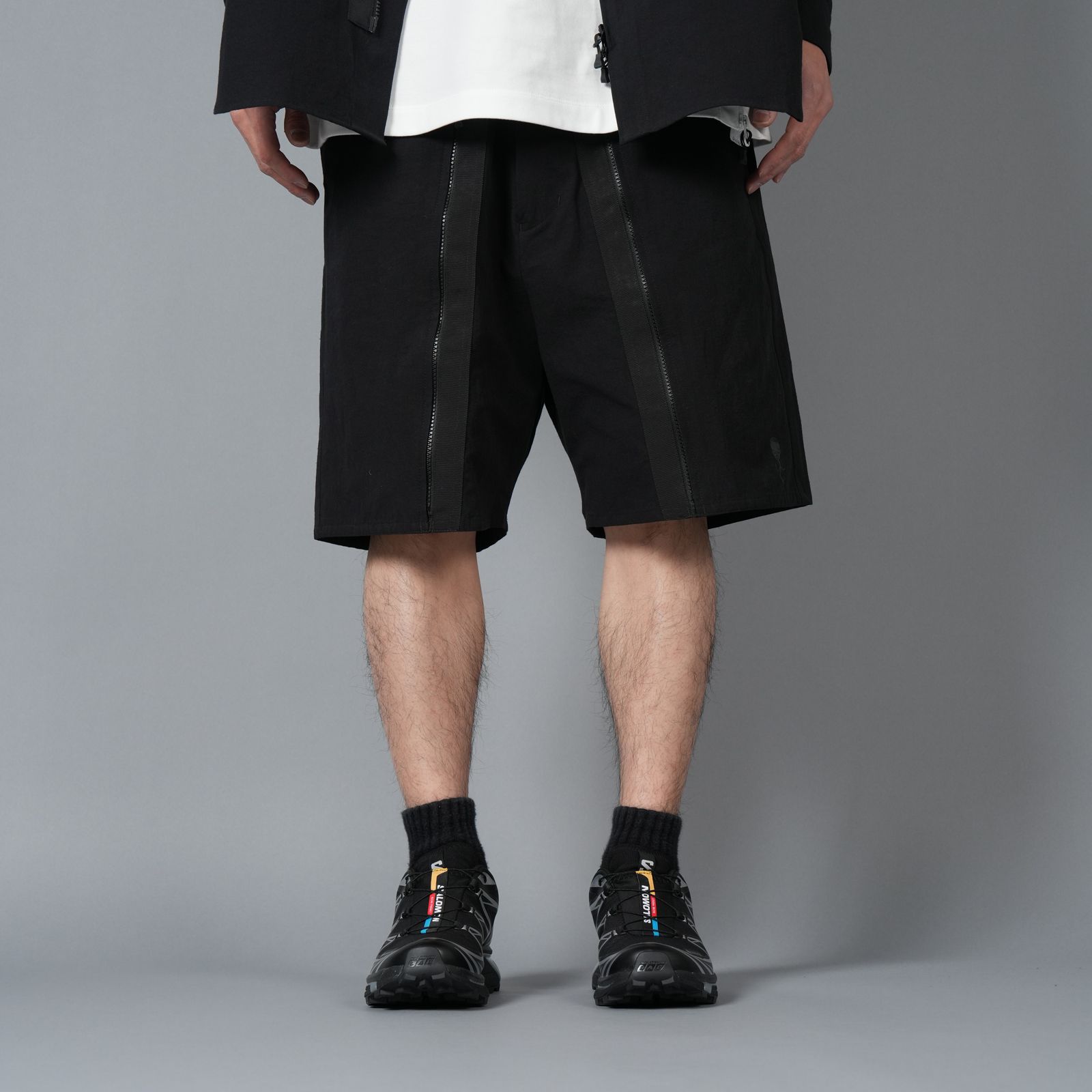 【限定】WATER REPELLENT NATURAL FABRIC SHORT PANTS / ショートパンツ (ブラック)