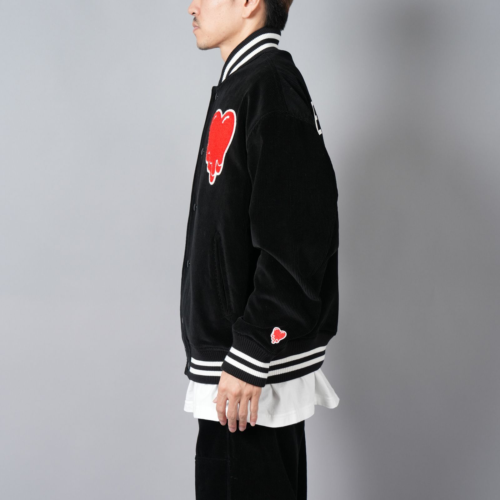 EU-YS1-0000-001 / HEART LG CORDUROY JKT / BK / ハートロゴ コーデュロイジャケット  (ブラック)