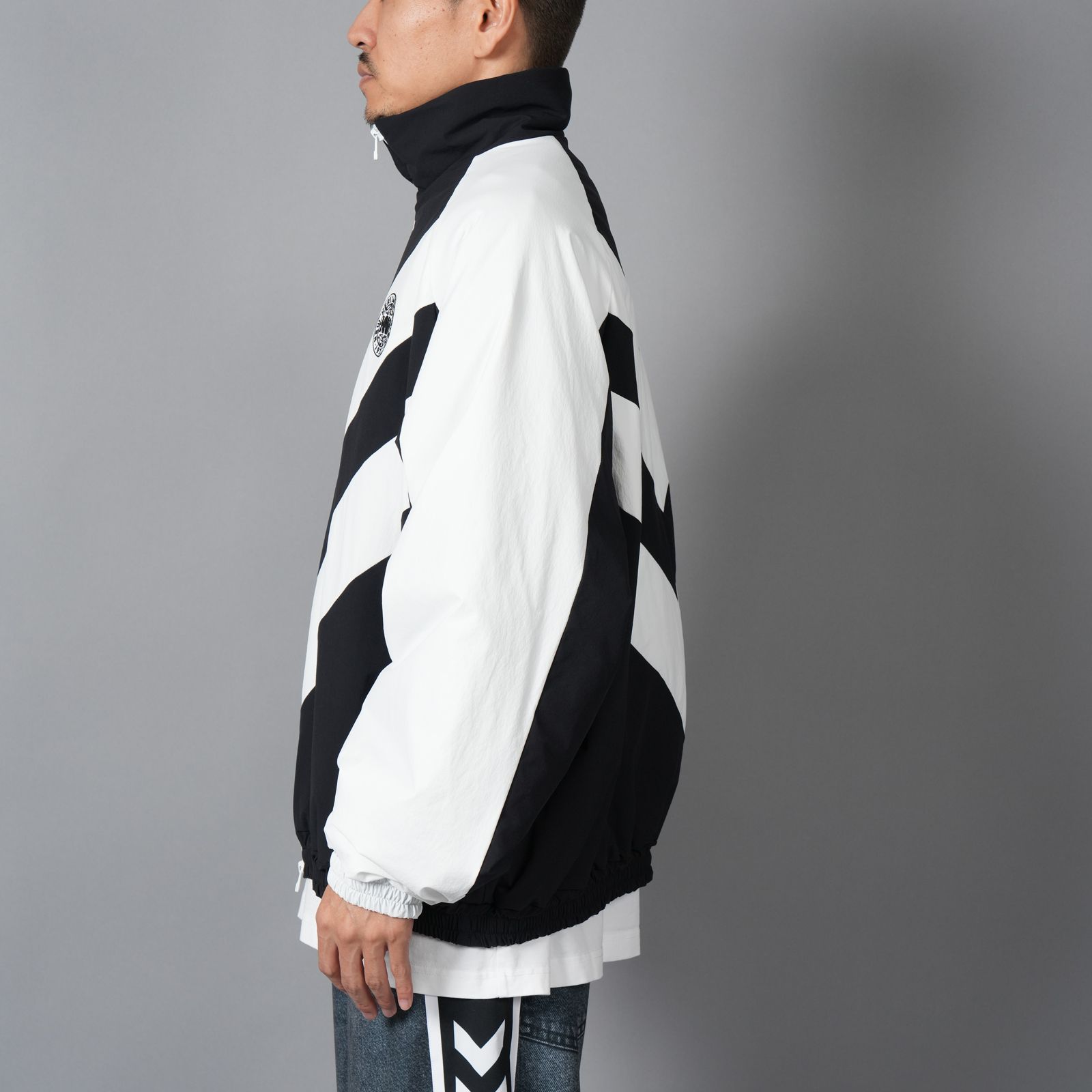 CORDURA CHEV PUFF JACKET / パフジャケット (ブラック/ホワイト)