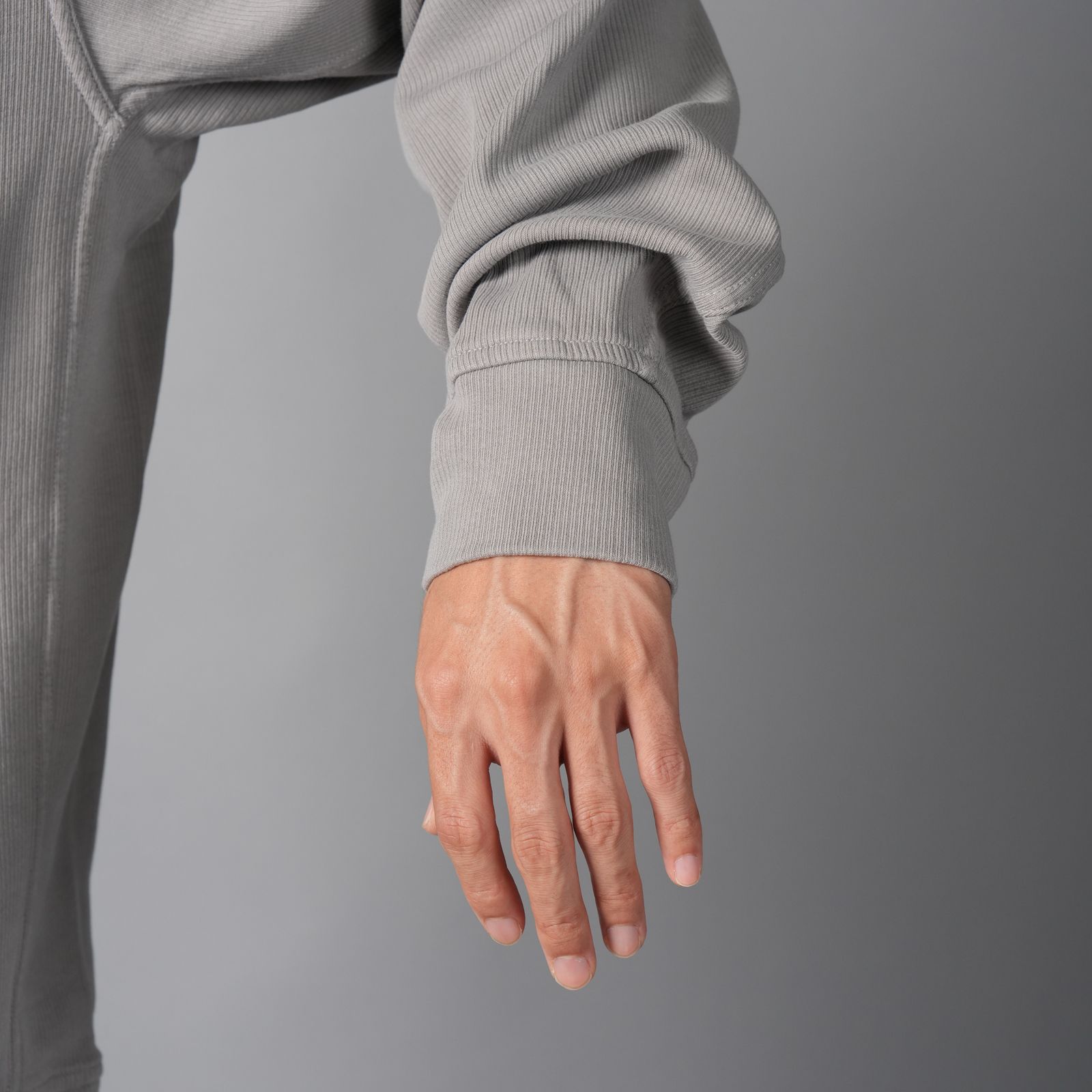 6100017 / ORGANIC COTTON INTERLOCK  / クルーネックスウェット (グレー)