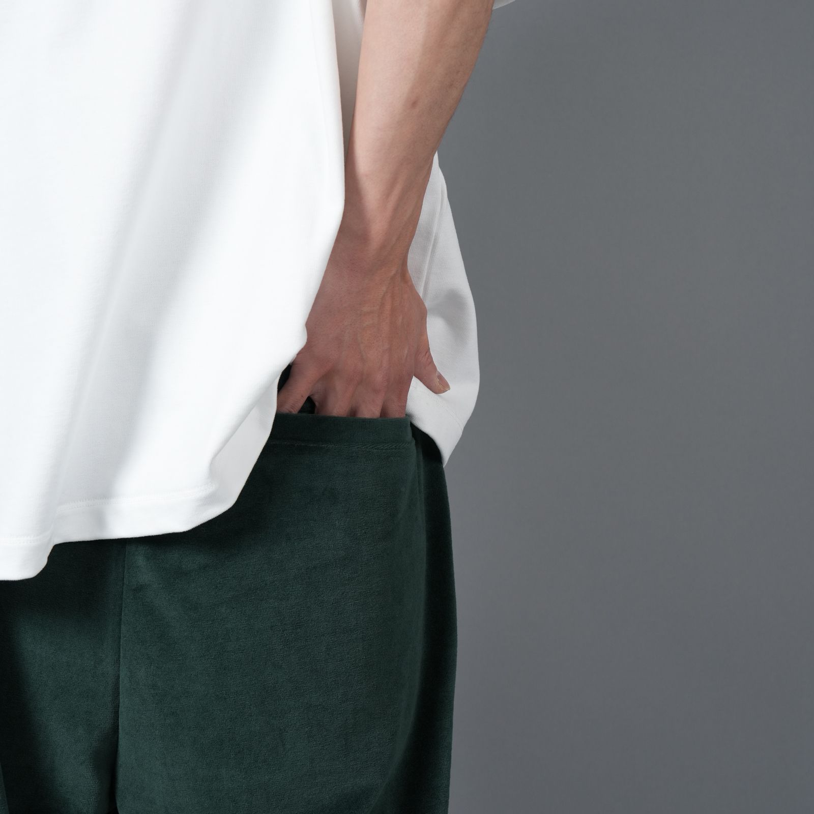 VELOUR TRACK PANTS / ベロア トラックパンツ (グリーン)