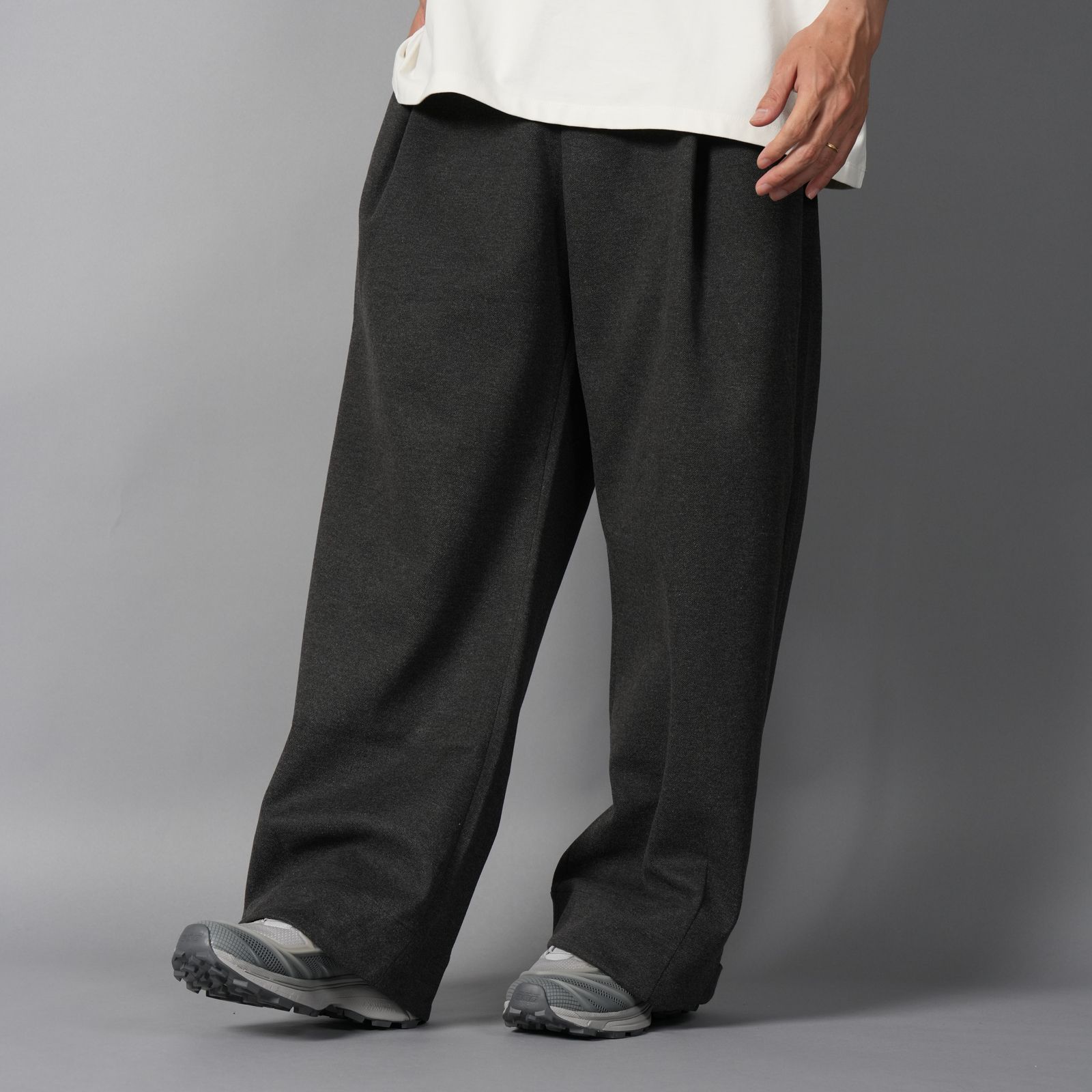 PULL ON PANT / プルオンパンツ (チャコールツィード)