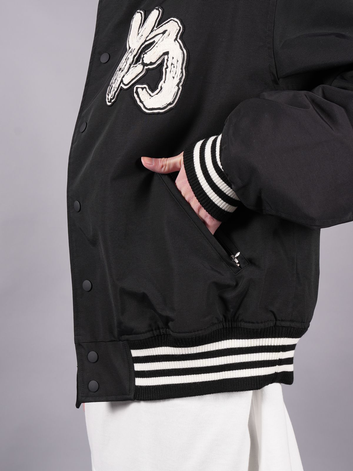 Y-3 - 【ラスト1点】 VARSITY JACKET / ヴァーシティージャケット (ブラック/ホワイト) | Confidence