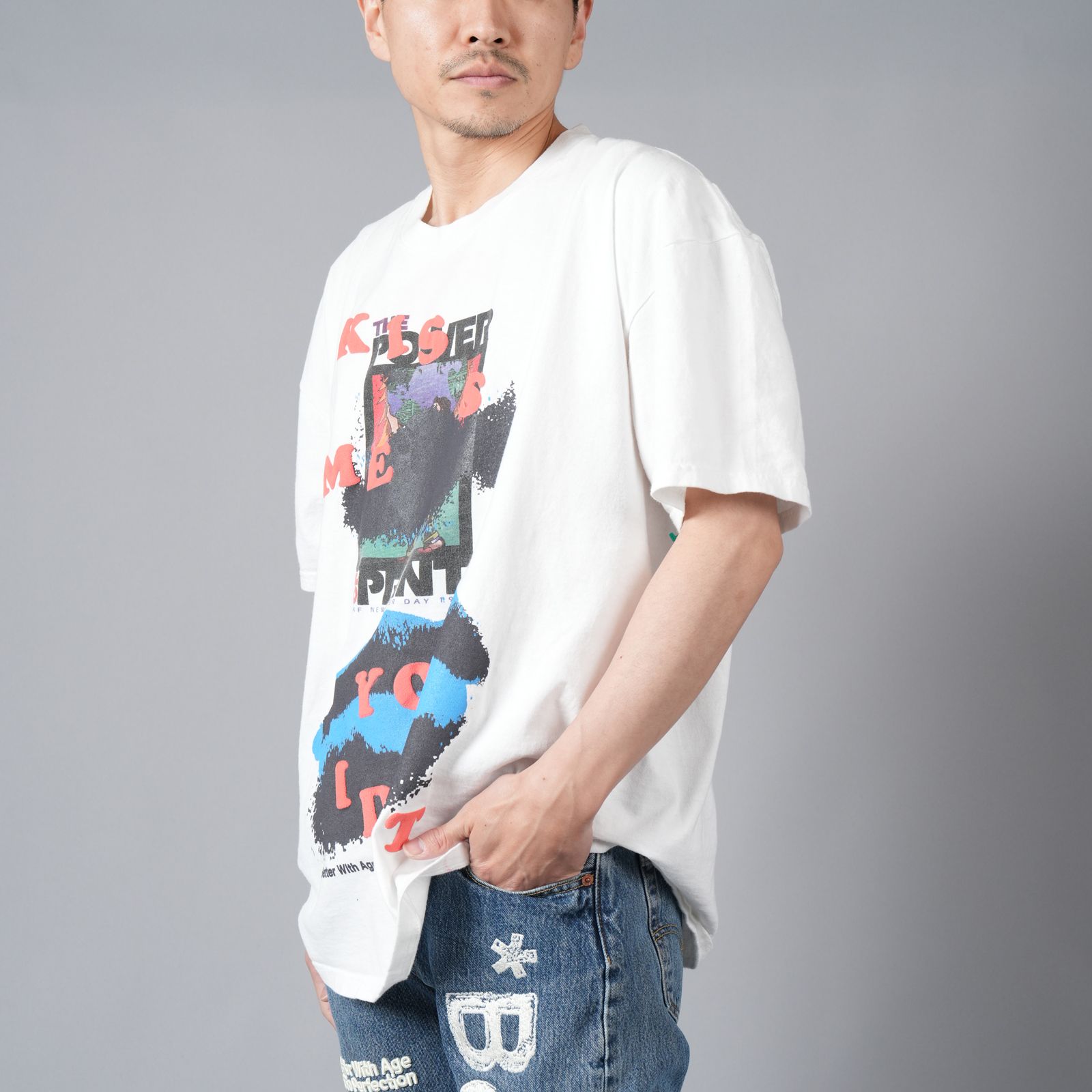 Kissing Idiots Tee / キシング イディオツ Tシャツ [XLサイズ] (ホワイト)