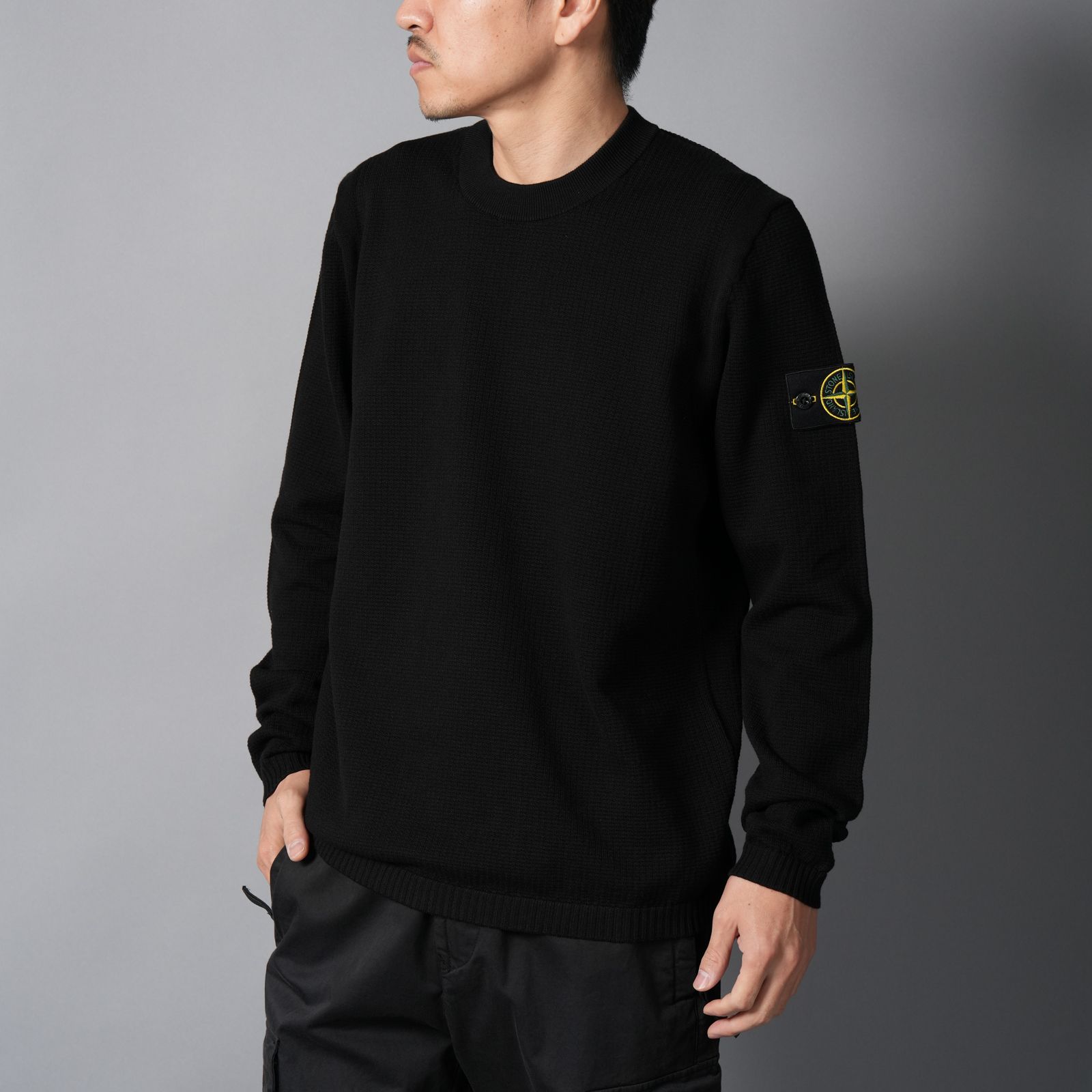 5100023 MICRO STITCH SOFT ORGANIC COTTON / ニット (ブラック)