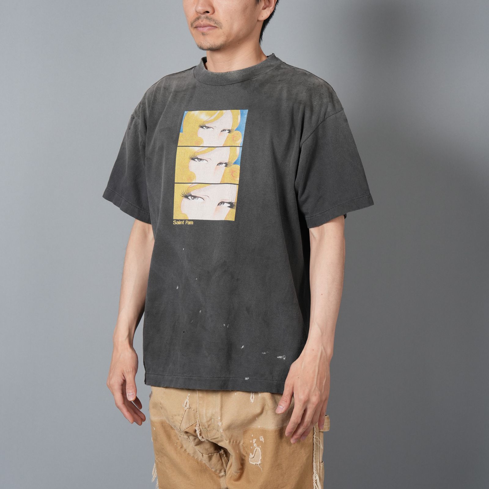 【コラボ】SM-HR8-0000-C45 / PM_SS TEE / SAINT PAM / BLACK / Tシャツ (ブラック)