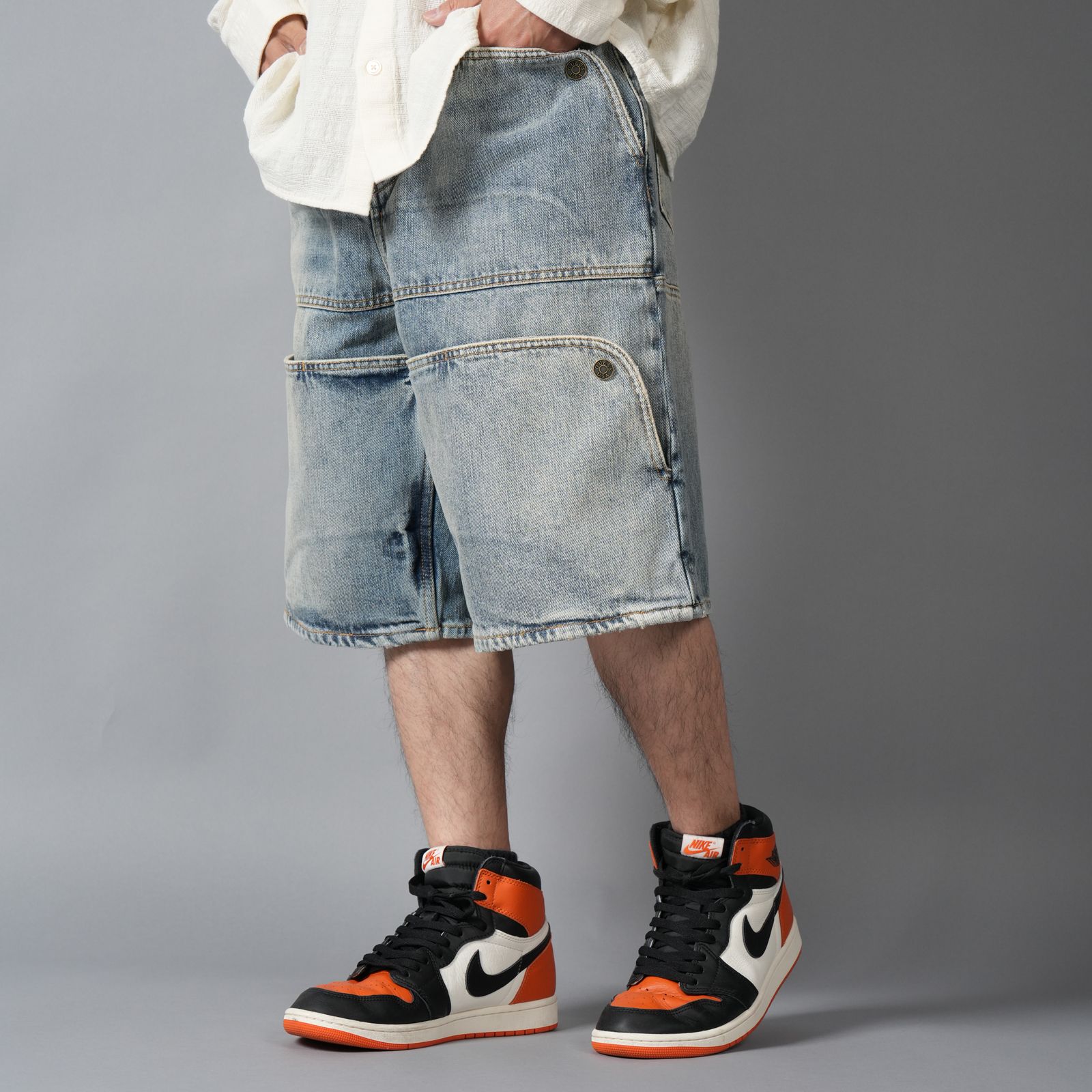 M UTILITY SHORTS / デニムショーツ (ブルー)