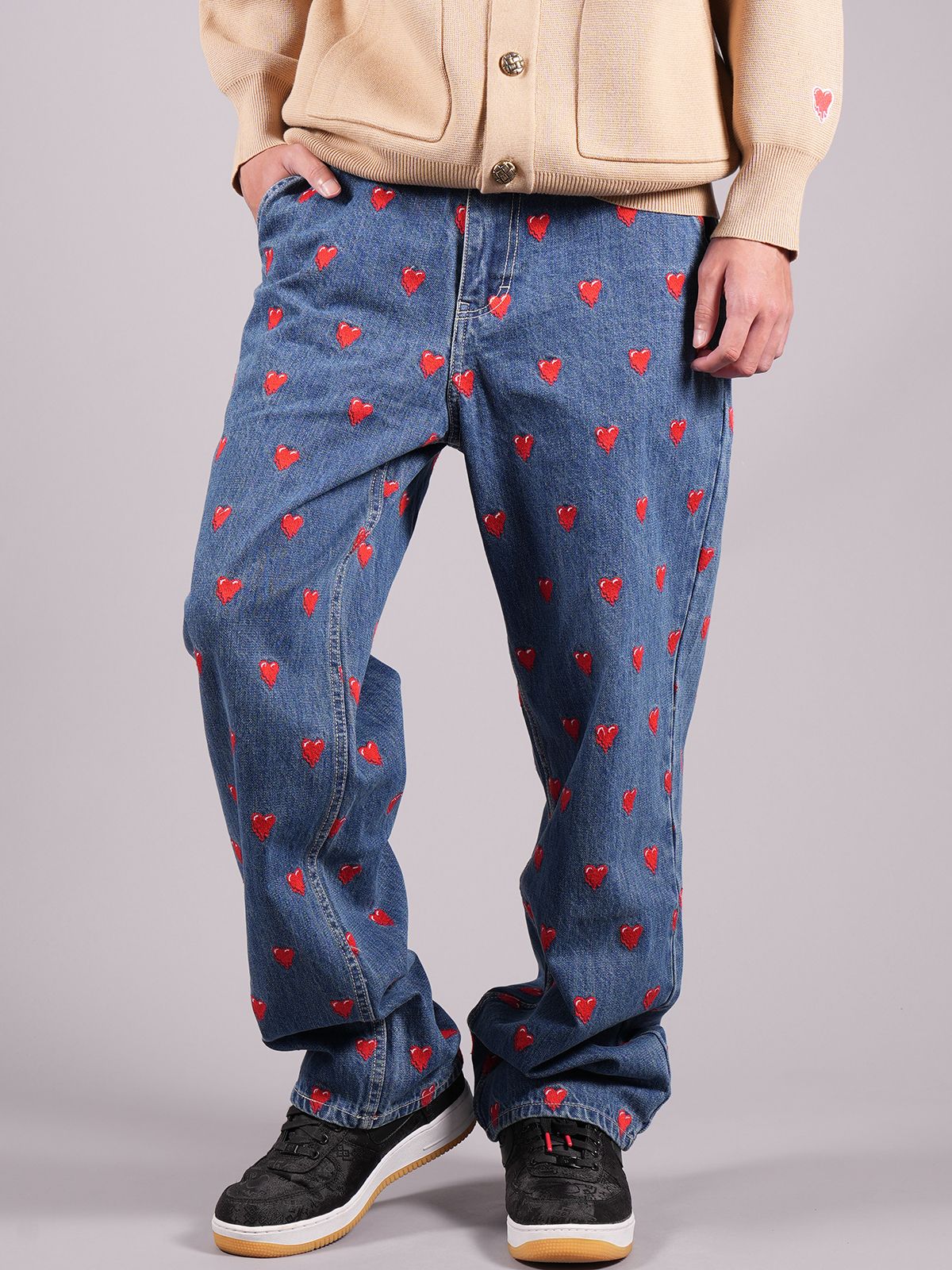 Emotionally Unavailable - EU LOGO PATTERN DENIM PANTS / デニム