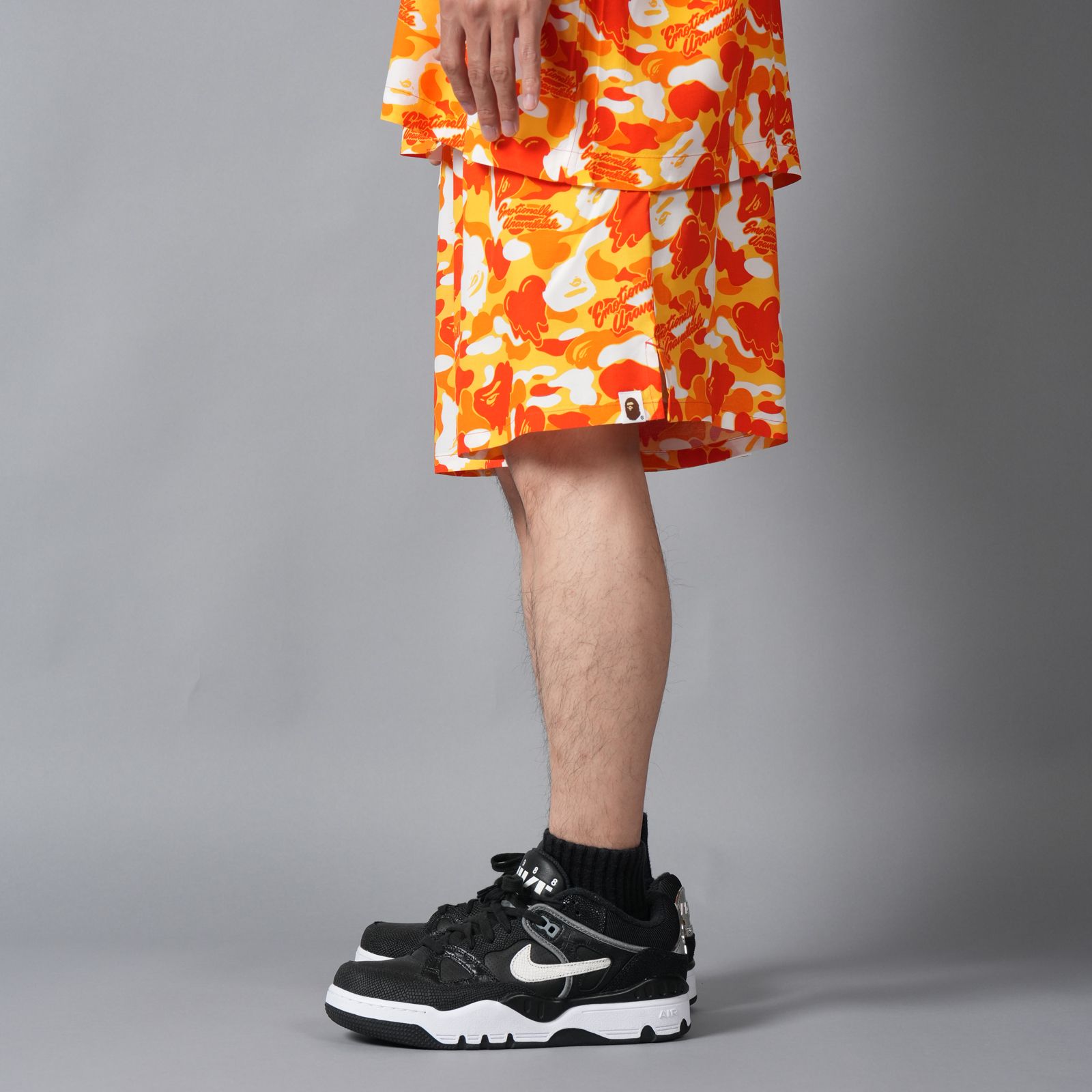 【コラボ】EU-MK8-0000-C04 / EU APE ALOHA SHORTS / ORANGE / ショーツ (オレンジ)