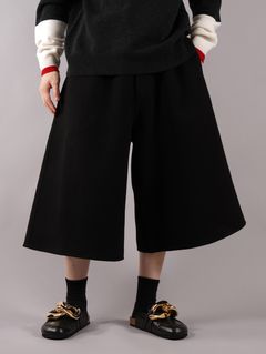 【ラスト1点】 OVERSIZE DOUBLE FACE WOOL SHORTS / オーバーサイズ ダブルフェイス ウール ショーツ (ブラック)