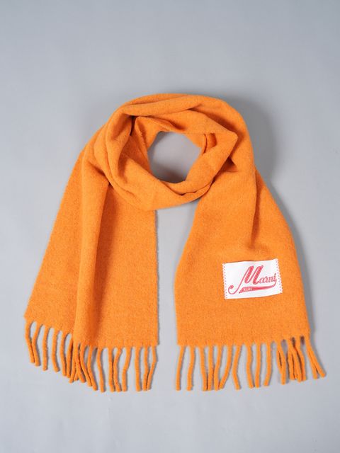 【ラスト1点】マフラー / フリンジ付き / ラージサイズ / ブラッシュド アルパカ ウール / ユニセックス (アラベスク) ASZC0005A0UTW91800R30 MARNI