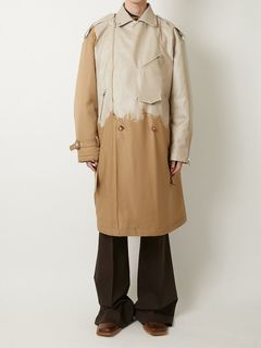 【ラスト1点】 TRENCH RIDERS c#beige / トレンチコート ライダースジャケット / ベージュ/ オーバーシルエット