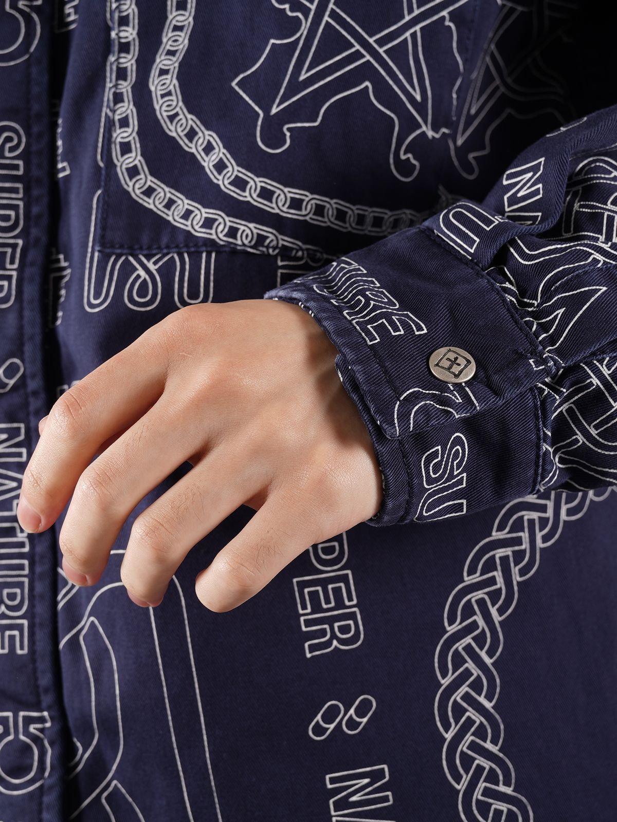 【ラスト1点】 SATANA L/S SHIRT / サタナ ロングスリーブシャツ (ネイビー)
