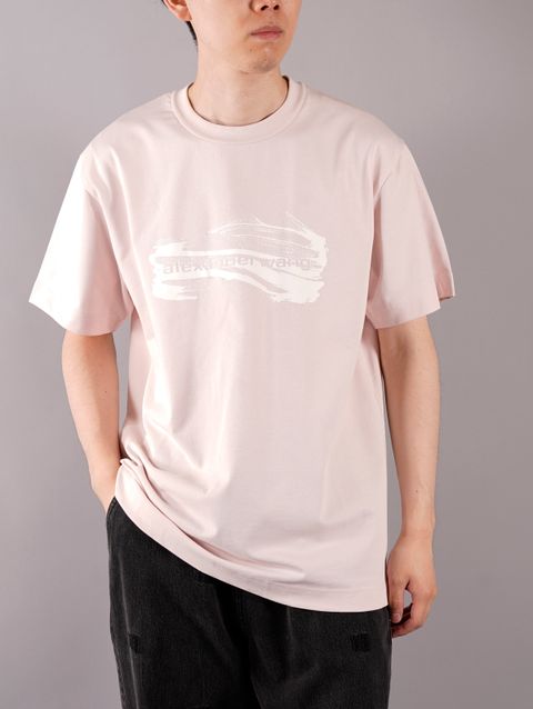 ラスト1点 / SHORT SLEEVE TEE WITH SOAP SUDS PRINT / ショートスリーブT ウィズ ソープサッズプリント (ピンク)