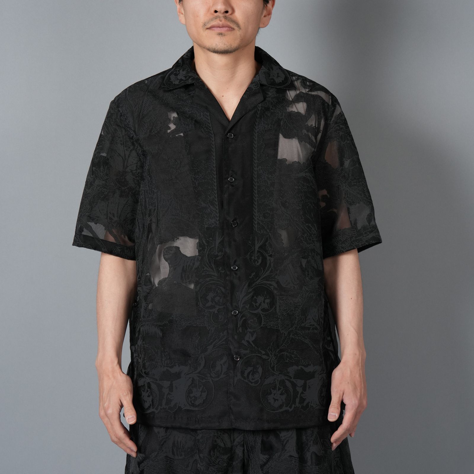 TAAKK - OPEN COLLAR SHIRTS / オープンカラーシャツ (ブラック