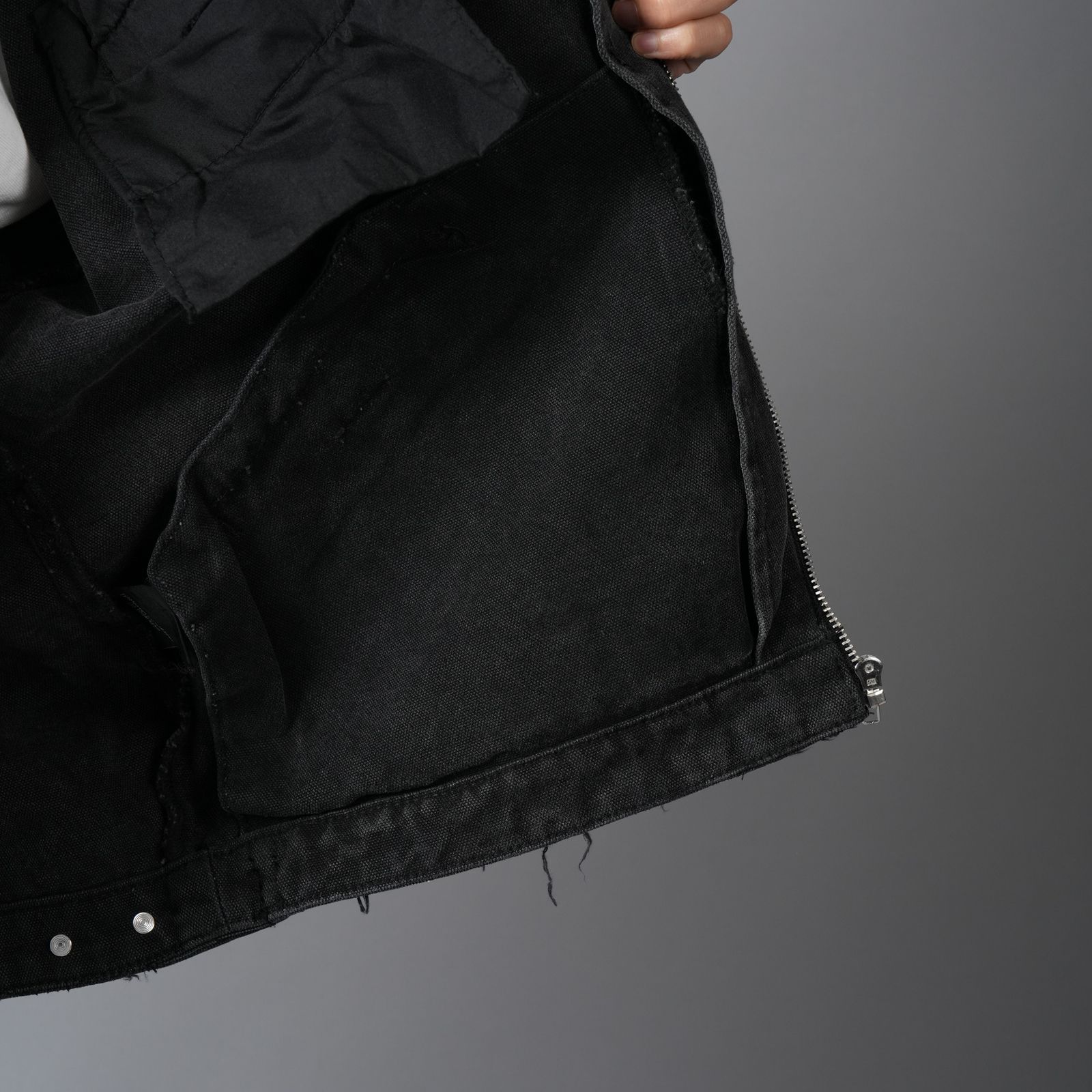 HENCH, distressed work jacket / ワークジャケット (ブラック)