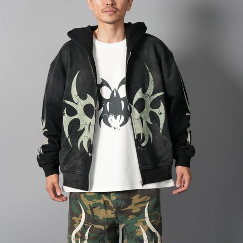 Roach Zip Hooded Sweatshirt / ローチ ジップ フーデッド スウェットシャツ (ブラック)