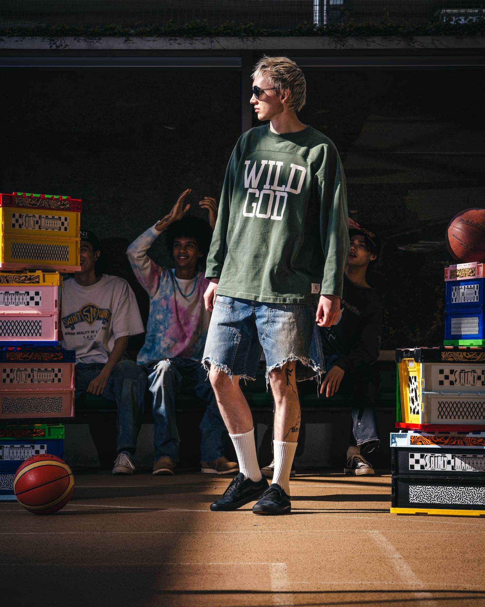 SM-MK8-0000-056 / FOOTBALL SWEAT / WILD GOD / GREEN / フッドボールスウェット (グリーン)