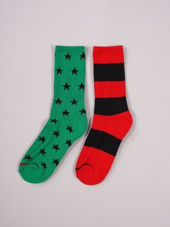 ラスト1点 / RGB FLAG SOCKS / ソックス (グリーン/レッド)