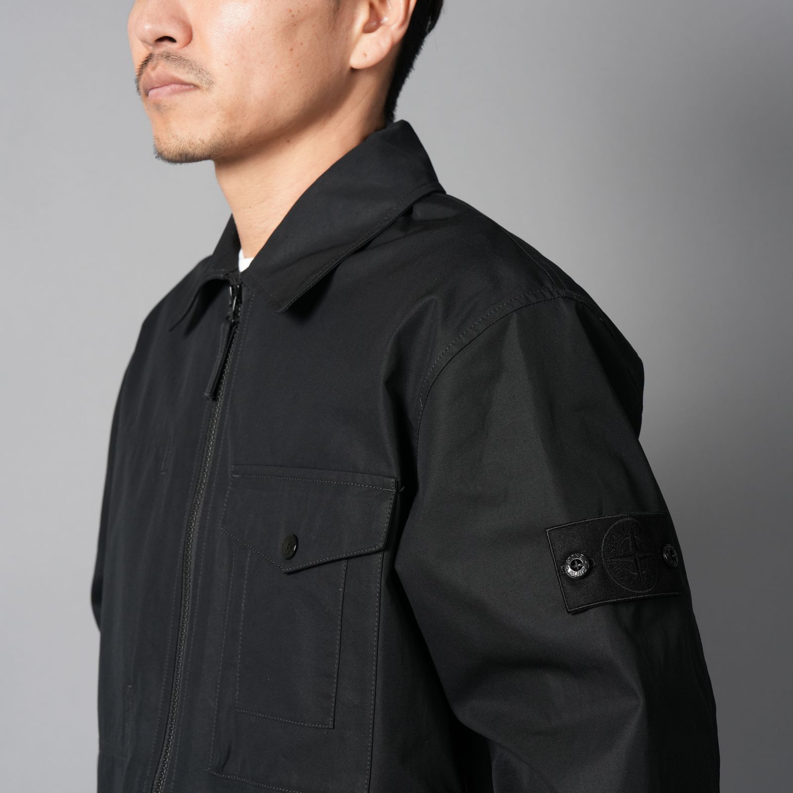 1200011 / ALL-WEATHER COTTON CANVAS_S.I. GHOST / シャツジャケット (ブラック)