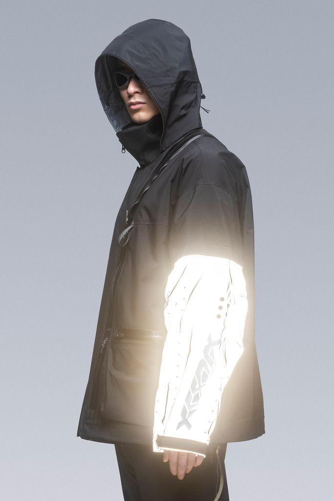 【ラスト1点】J115-GT / 3L Gore-Tex Pro Interops Jacket / work jacket / ワークジャケット / ナイロンジャケット[ゴアテックス プロ] [ワイドフィット] (ブラック/ホワイト)