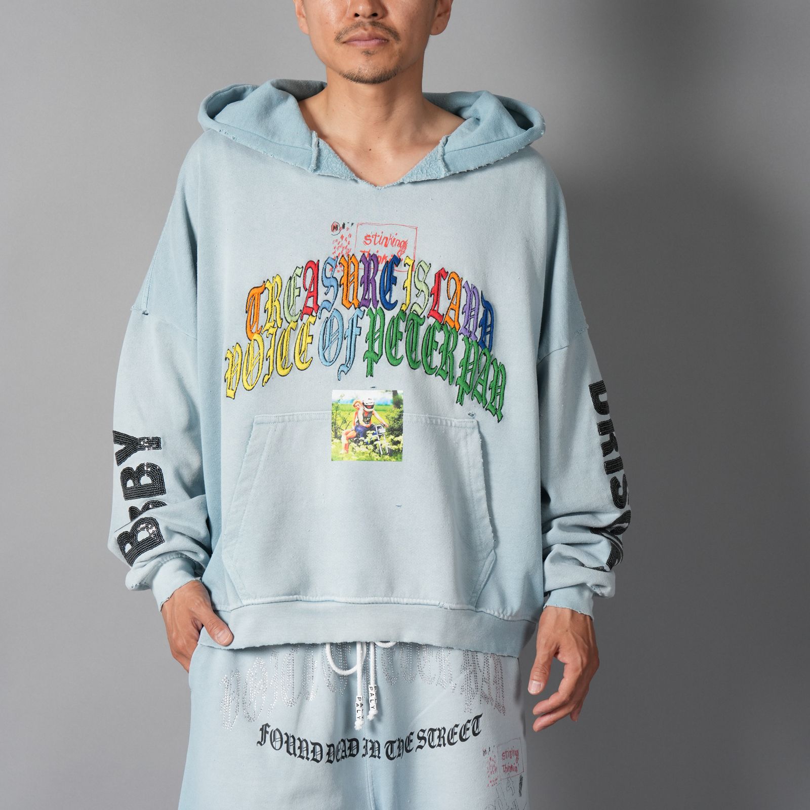 BOBBY DIRSCOLL HOODED SWEATSHIRT  / フーディー・パーカー (ベイビーブルー)
